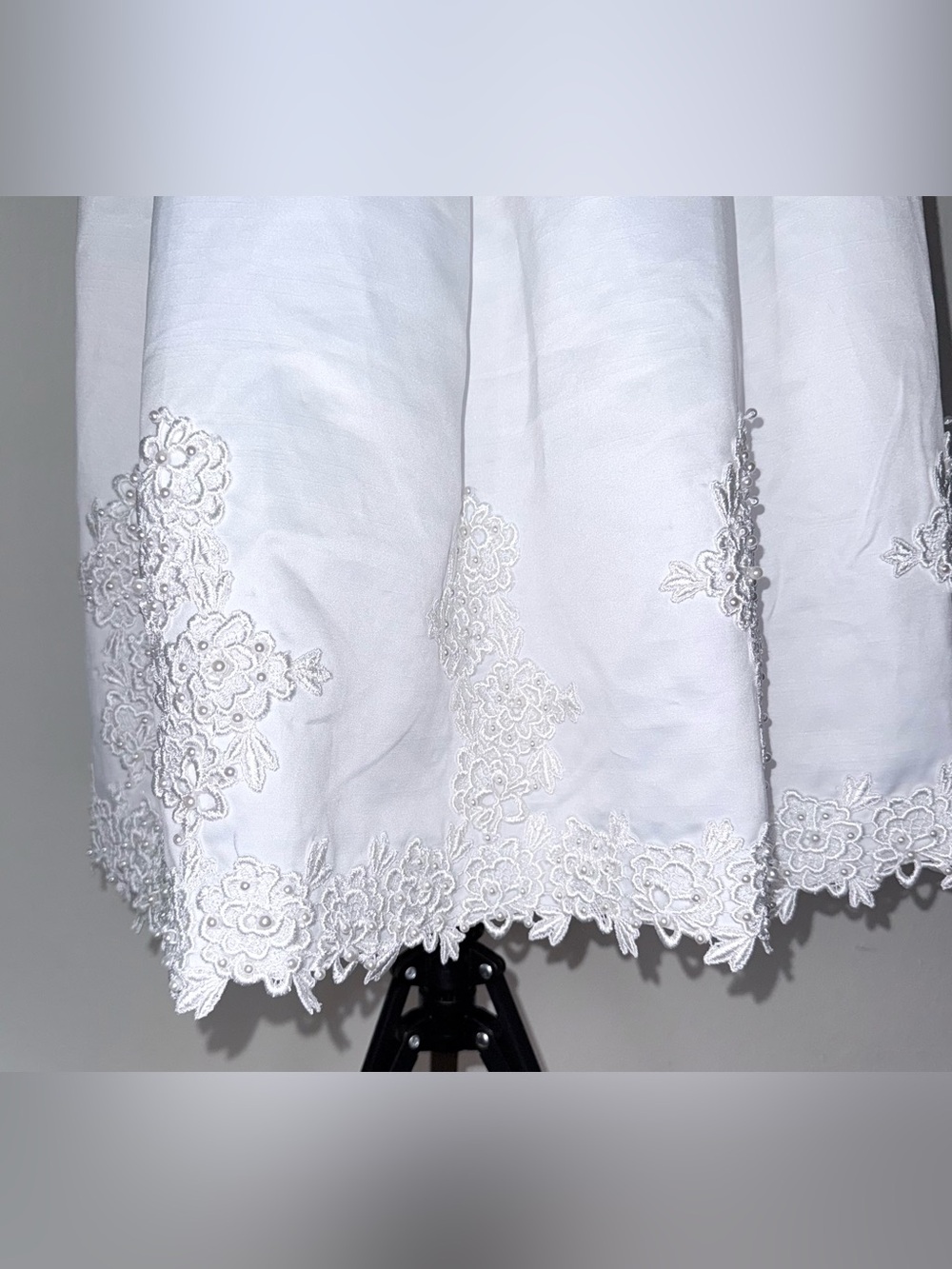 J.J. Anjorden white satin baptismal / christening gown, sz 18 mos, like new - Picture 2 of 10